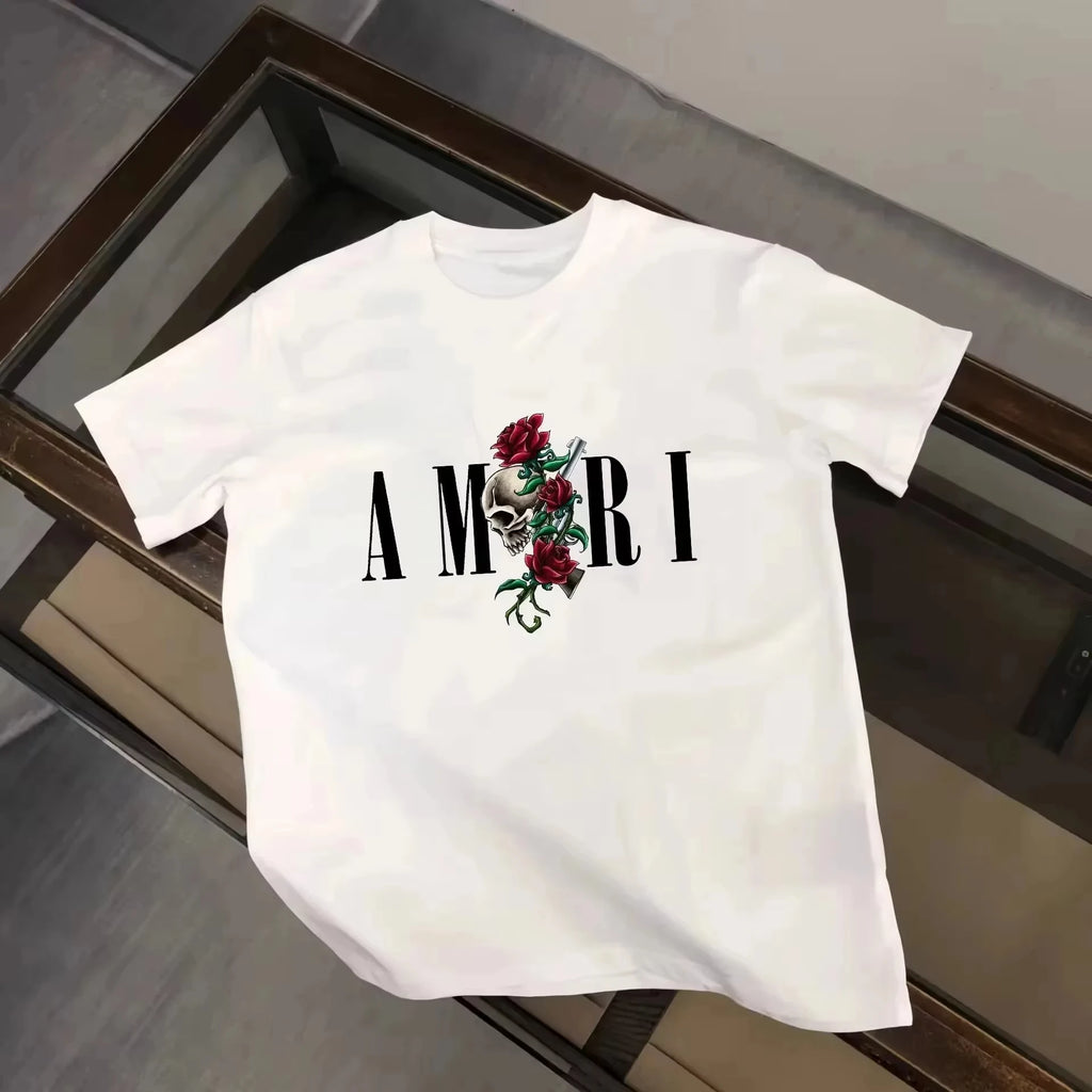 2026 Summer Graphic Print Y2k T-shirt Man Woman Short Sleeved Luxury Tees Clothing Loose Pure Cotton Soft Tops Fashion